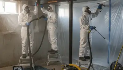 Berkeley, CA mold removal technician inspecting water damage in a home during restoration service