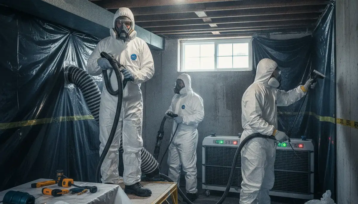 Berkeley, CA mold removal team inspecting water-damaged home for moisture and growth